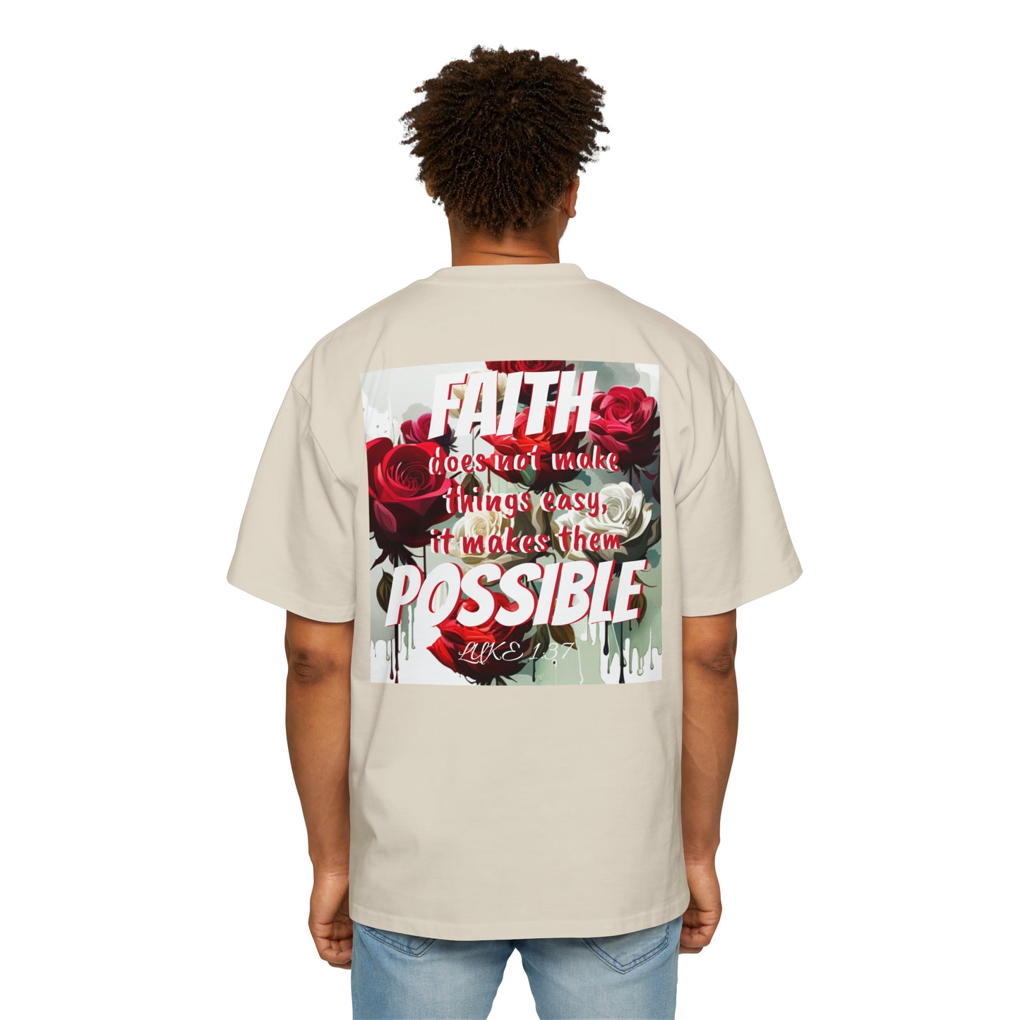 Luke 1:37 Heavy Oversized Tee