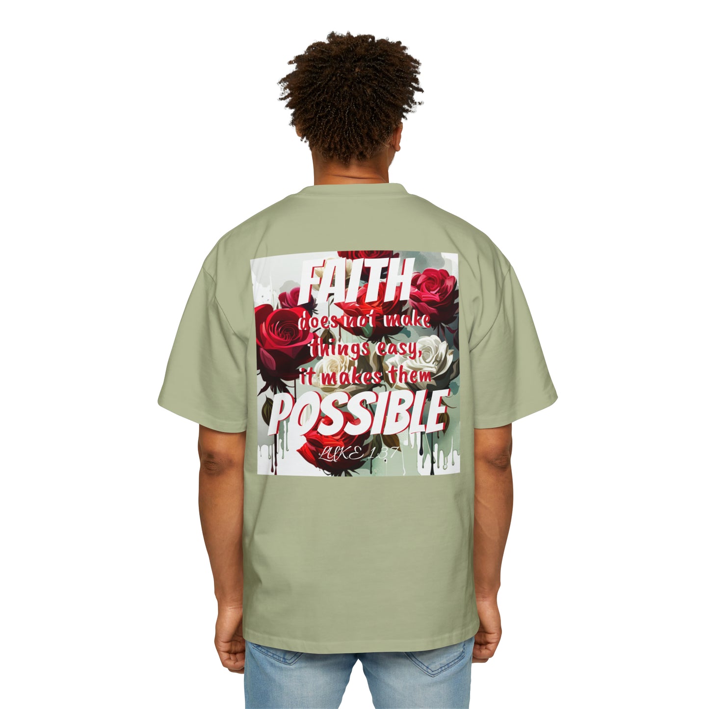 Luke 1:37 Heavy Oversized Tee