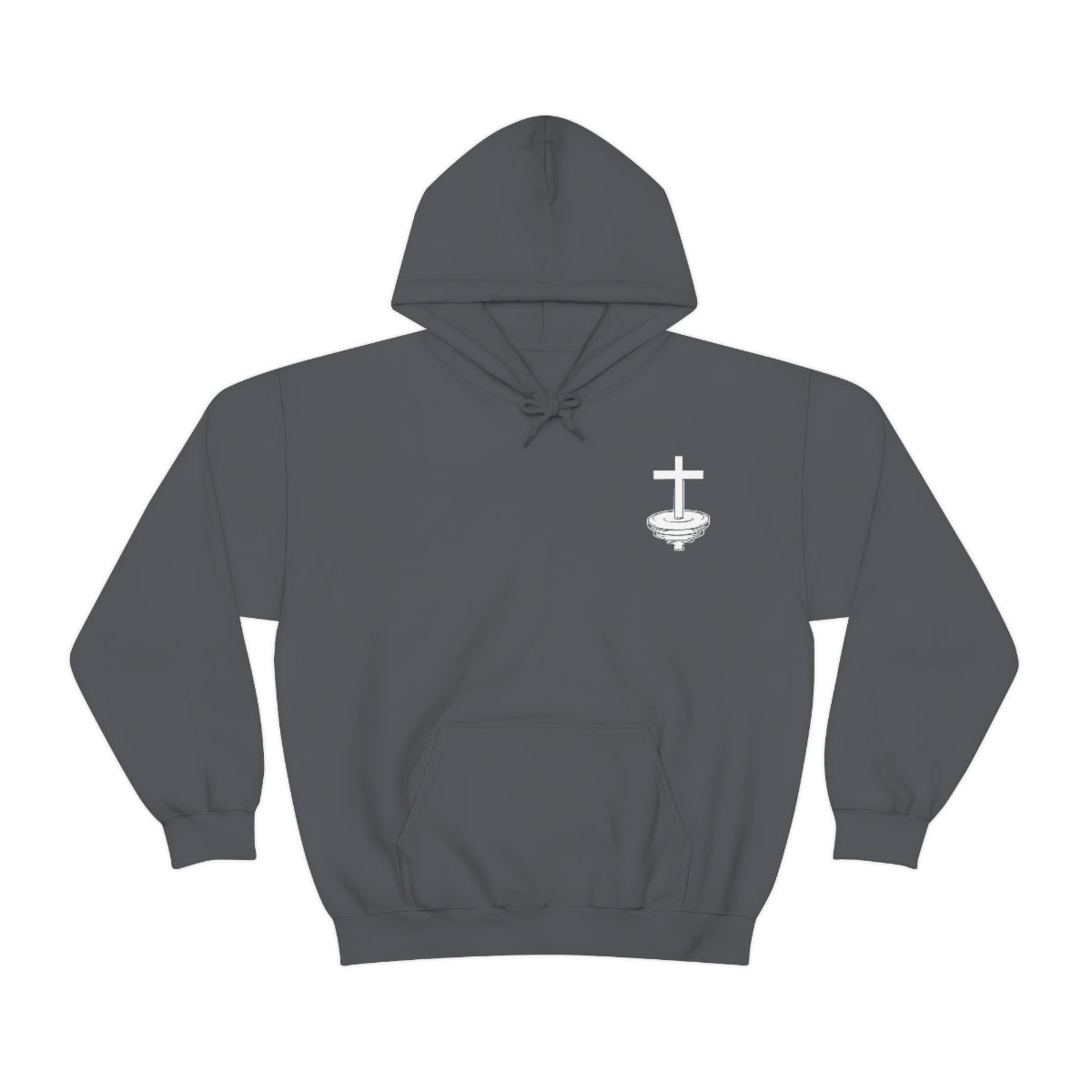 Weighted Cross Hooded Sweatshirt