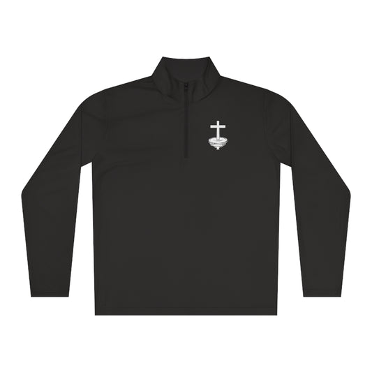 Weighted Cross Quarter-Zip Pullover