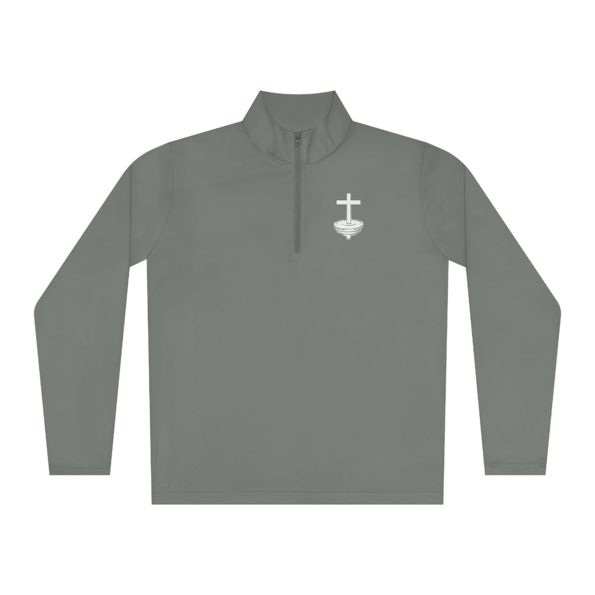 Weighted Cross Quarter-Zip Pullover